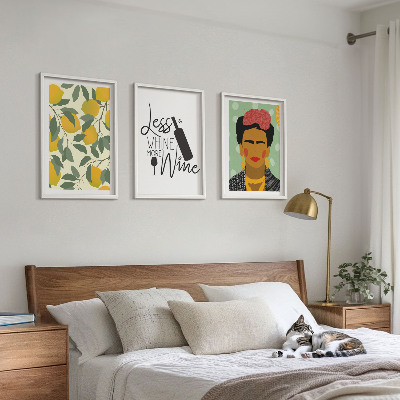 Triptih v okvirju Portret Fride z limoninim vinom