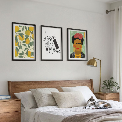 Triptih v okvirju Portret Fride z limoninim vinom