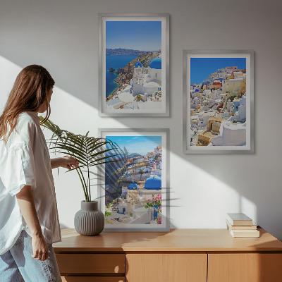 Triptih v okvirju Krajinska arhitektura Oia Santorini