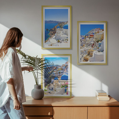 Triptih v okvirju Krajinska arhitektura Oia Santorini