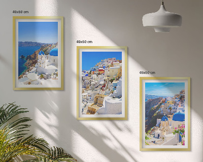 Triptih v okvirju Krajinska arhitektura Oia Santorini