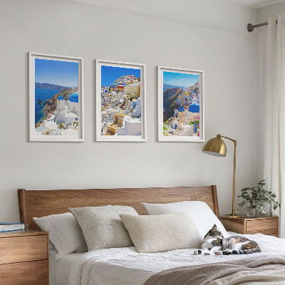 Triptih v okvirju Krajinska arhitektura Oia Santorini