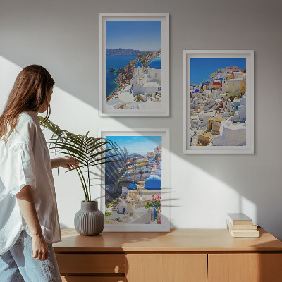 Triptih v okvirju Krajinska arhitektura Oia Santorini