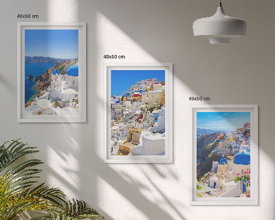 Triptih v okvirju Krajinska arhitektura Oia Santorini