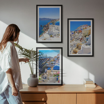 Triptih v okvirju Krajinska arhitektura Oia Santorini
