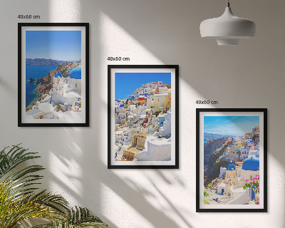Triptih v okvirju Krajinska arhitektura Oia Santorini