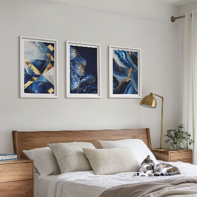 Set 3 slik v okvirju Abstraktni elegantni vzorci