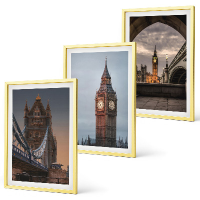 Triptih v okvirju Ura Big Ben na Londonskem mostu