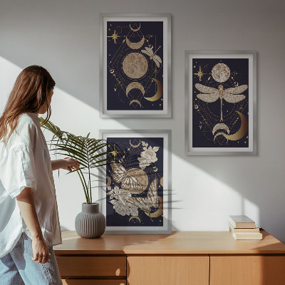Večdelna slika v okvirju Naravni motivi lunine rože