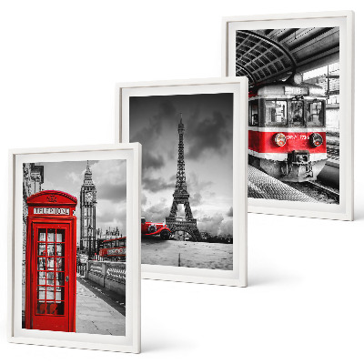 Triptih v okvirju Ikone London Pariz promet