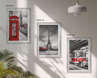 Triptih v okvirju Ikone London Pariz promet