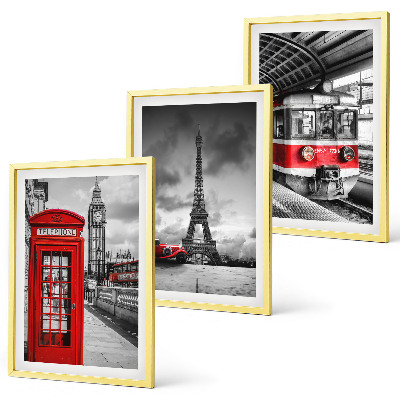 Triptih v okvirju Ikone London Pariz promet