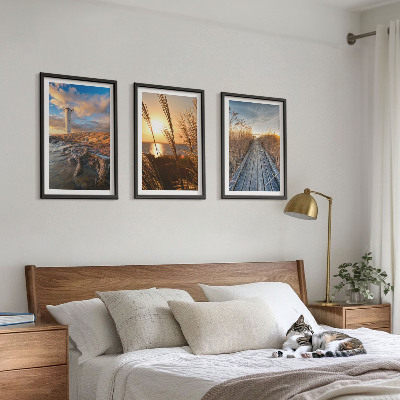 Set 3 slik v okvirju Travnati pomol svetilnika