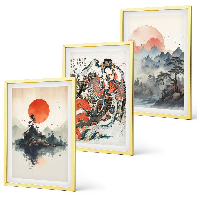 Večdelna slika v okvirju Azijske japonske slike