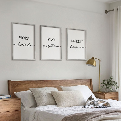 Večdelna slika v okvirju Minimalistični motivacijski napisi