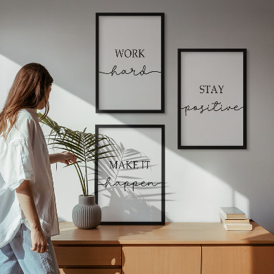 Večdelna slika v okvirju Minimalistični motivacijski napisi