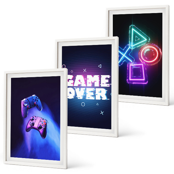 Večdelna slika v okvirju Igralne ploščice Game Over