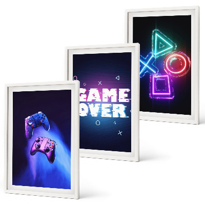 Večdelna slika v okvirju Igralne ploščice Game Over