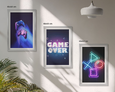 Večdelna slika v okvirju Igralne ploščice Game Over