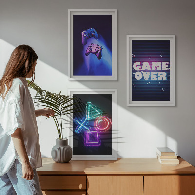 Večdelna slika v okvirju Igralne ploščice Game Over