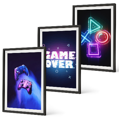 Večdelna slika v okvirju Igralne ploščice Game Over