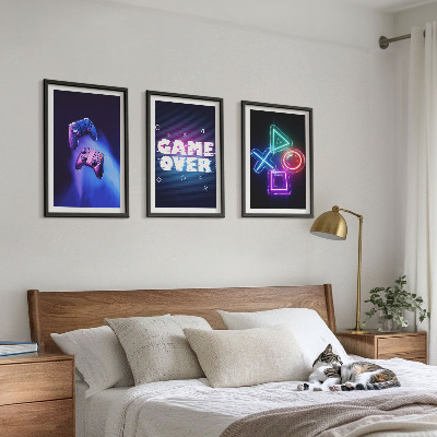 Večdelna slika v okvirju Igralne ploščice Game Over