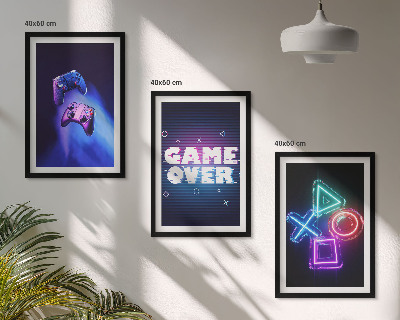 Večdelna slika v okvirju Igralne ploščice Game Over