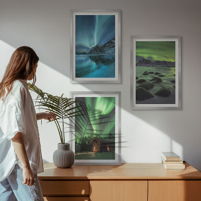 Večdelna slika v okvirju Zimske pokrajine gorovja Aurora