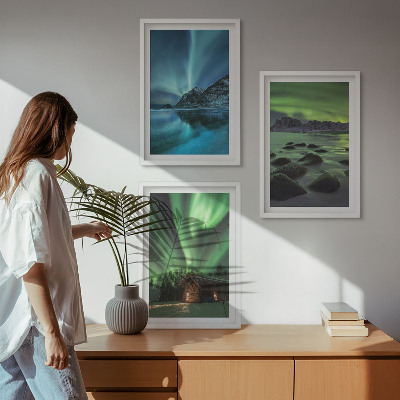 Večdelna slika v okvirju Zimske pokrajine gorovja Aurora