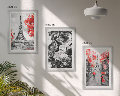 Set 3 slik v okvirju Sive slike Eifflovega stolpa