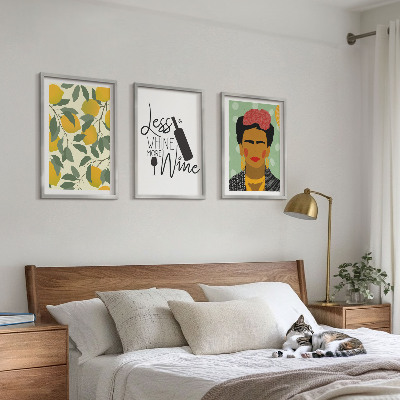 Triptih v okvirju Portret Fride z limoninim vinom