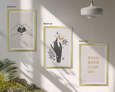 Večdelna slika v okvirju Minimalistične boemske ilustracije
