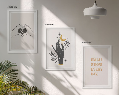 Večdelna slika v okvirju Minimalistične boemske ilustracije