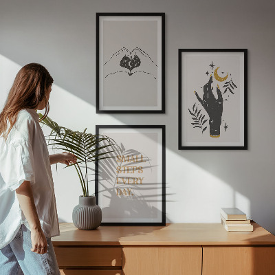 Večdelna slika v okvirju Minimalistične boemske ilustracije
