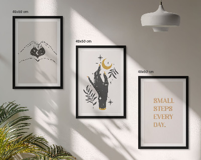 Večdelna slika v okvirju Minimalistične boemske ilustracije