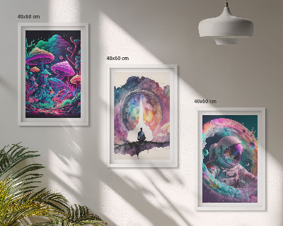 Večdelna slika v okvirju Barvite ilustracije fantazijske umetnosti