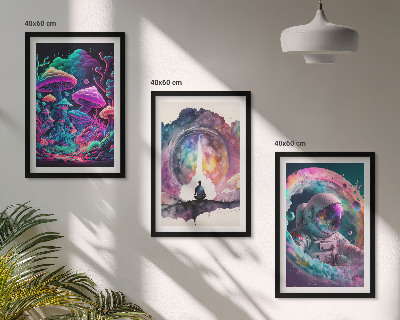 Večdelna slika v okvirju Barvite ilustracije fantazijske umetnosti