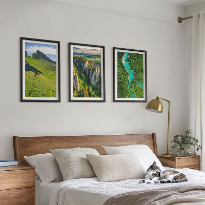 Večdelna slika v okvirju Zelene gore reka skale