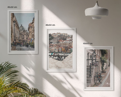 Set 3 slik v okvirju Očarljive ulice mestnega pristanišča