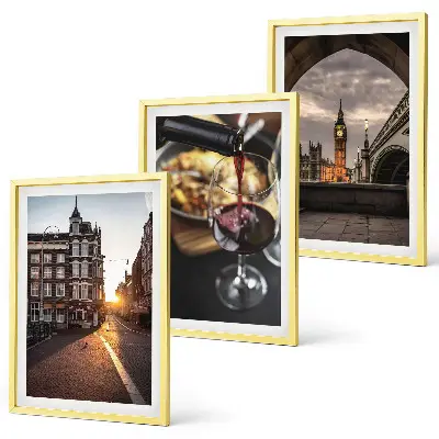 Slike z motivom londonske ulične hrane triptih v okvirju