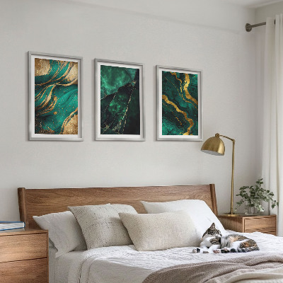 Set 3 slik v okvirju Elegantni kamniti vzorci