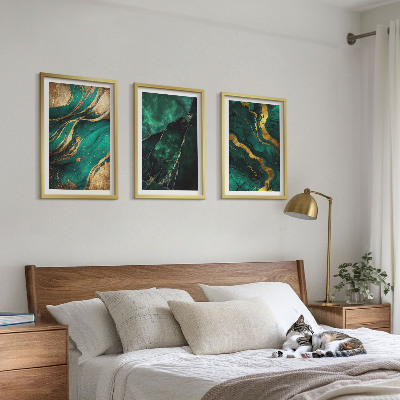 Set 3 slik v okvirju Elegantni kamniti vzorci