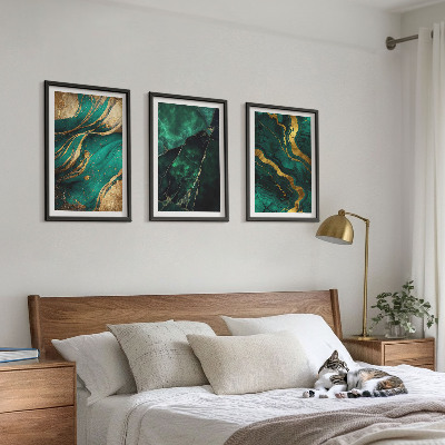 Set 3 slik v okvirju Elegantni kamniti vzorci