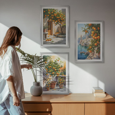 Večdelna slika v okvirju Poslikane citrusne pokrajine