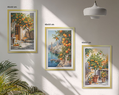 Večdelna slika v okvirju Poslikane citrusne pokrajine