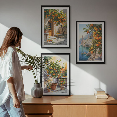 Večdelna slika v okvirju Poslikane citrusne pokrajine