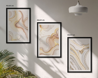 Set 3 slik v okvirju Linearni abstraktni motivi