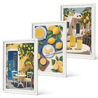 Limonada za teraso Sun komplet 3 slik v okvirjih