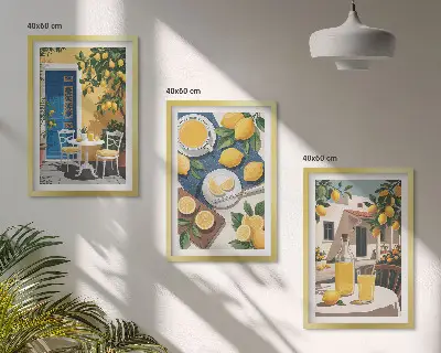 Limonada za teraso Sun komplet 3 slik v okvirjih