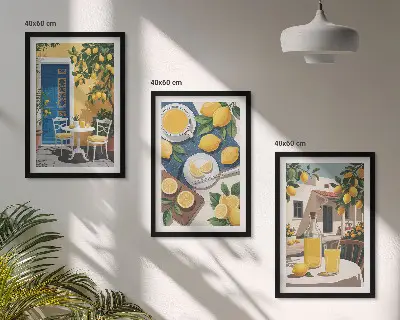 Limonada za teraso Sun komplet 3 slik v okvirjih